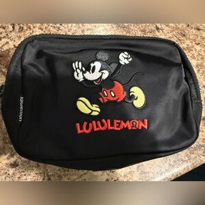 lululemon athletica Black Belt Bag with Mickey Mouse Design